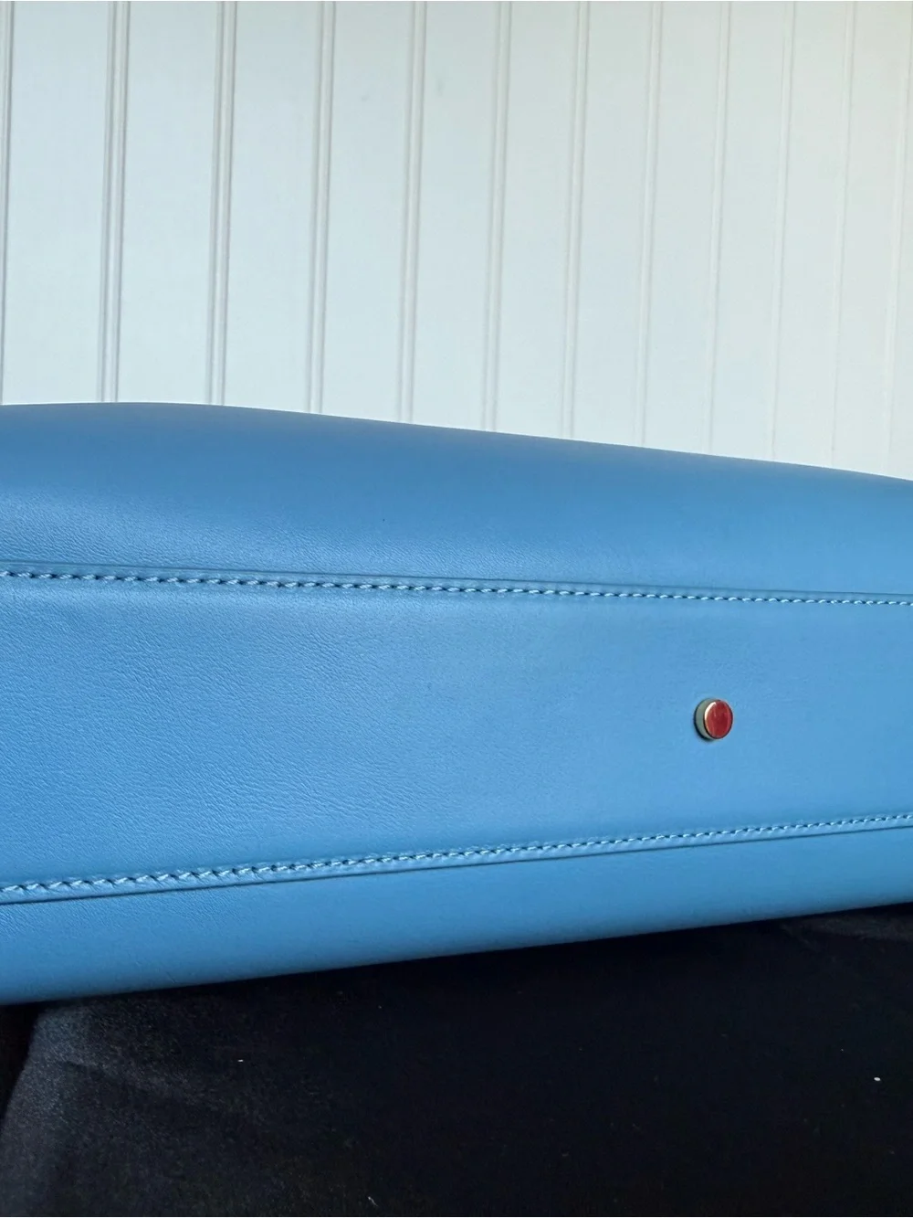 Hartmann Noviana Blue Leather Shoulder Bag Satchel with Crossbody Strap NWOT